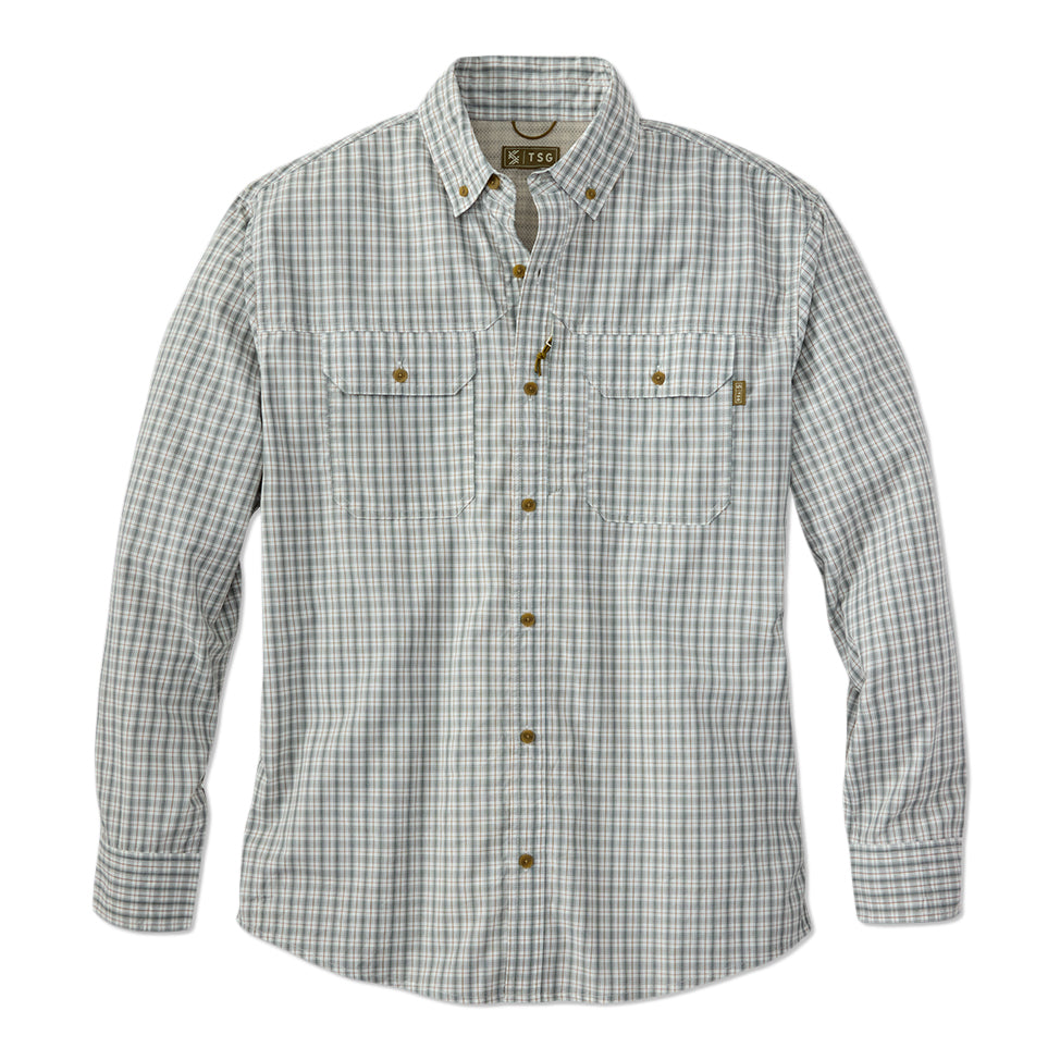 TSG Airetex™ Brooks Long Sleeve Shirt (Field Plaid Green)