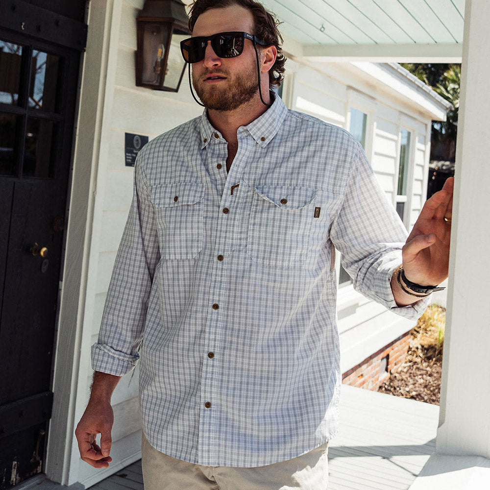 TSG Airetex™ Brooks Long Sleeve Shirt (Field Plaid Grey)