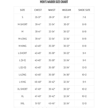 Waders Size & Fit Guide